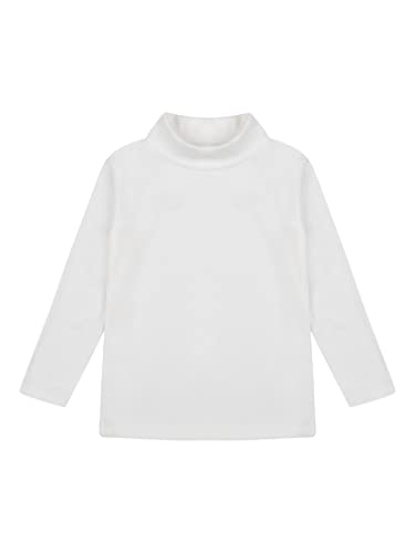 FEESHOW Kids Girls Boys Turtleneck Thermal Underwear Solid Base Layer Undershirts Winter Warm Pullover Tops3