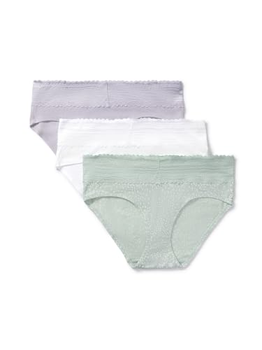 Image of Warner's Women's Blissful Benefits Women's Dig-free Comfort Waist With Lace Cotton Hipster 3-pack