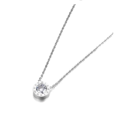 Bijoux bijoux classiques collier pendentif rond chaîne mixte pour un look minimaliste moderne