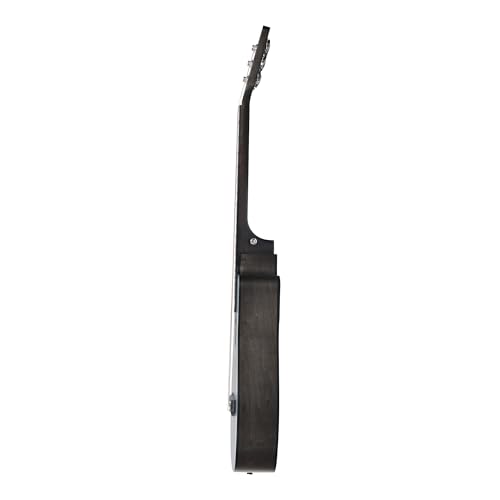 Image of Blueberry B-D38 Truss Rod 38-Inch Acoustic Guitar Kit (Retro Black) with Bag, Strap, Extra Strings & 2 Picks