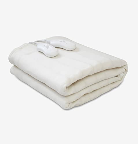 RevolutionLine - Manta eléctrica Doble 160X140 | Manta calefactora Cama de Matrimonio 2 x 60W | Manta térmica Grande con protección contra sobrecalentamiento | Varios Niveles de Temperatura | Lavable Cover
