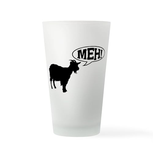 CafePress Goat Meh Pint Glass, 16 oz. Drinking Glass