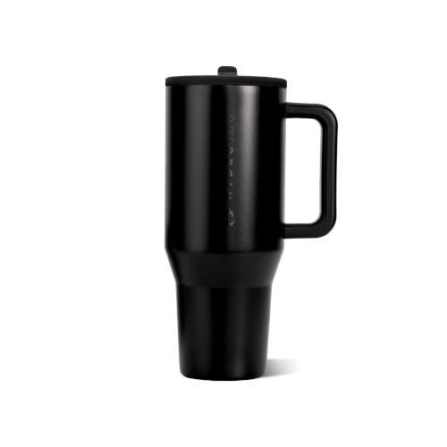 Image of HydroJug Traveler 40oz, Insulated Tumbler with Handle & Straw, Black