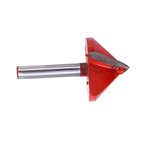 Badafaci Zweischneidiger 3D Nutfräser, Gipskartonfräser 90 Grad V Nut Fräser mit 6 mm Schaft, 8 mm–32 mm Gipskarton Fräser für Holzbearbeitung, Acryl, MDF, PVC