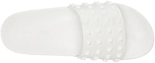 Madden Girl Womens Flashh Footbed Casual Pool Slides White 8 Medium (B,M) | Image 4