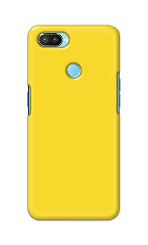 Image of Printed Hard Back Cover Case for Realme 2 Pro Back Cover (Plain Yellow) -1803