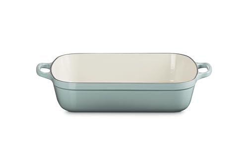 Image of Le Creuset Enameled Cast Iron Rectangular Roaster, 5.25 qt., Sea Salt | 5.25 qt. (9.8 inch x 13 inch)