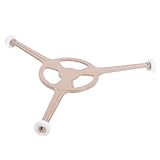 Operitacx Mikrowellen Drehtellerhalter aus Braunem Pvc mit Dreifachem Arm und Rollendreibein als Ersatzteil zur Sicheren Rotation von Speisen im Ofen