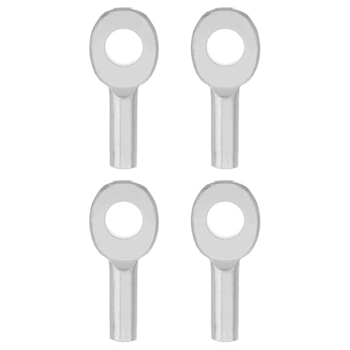 OSOLADY Conector de Terminal Final para Cable de Acero 4piezas de Hierro Color Plata Fabricación Precisa para Máquinas de Polea en Gimnasio y Fácil Reemplazo