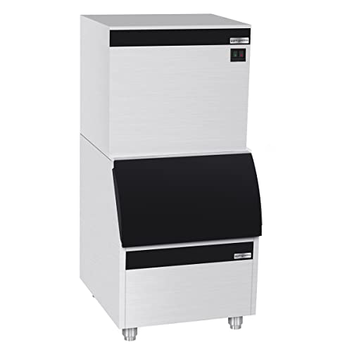 GGM Gastro | EKW230FVB210F | Eiswürfelmaschine inkl. Vorratsbehälter - Würfel - 230 kg/ 24 h