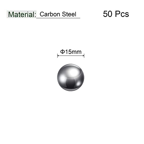 Billes de roulement en acier carbone poli de précision uxcell 15 mm
