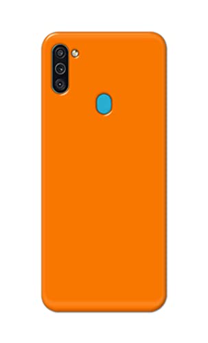 Image of Plain Orange Hard Back Case Cover for Samsung Galaxy M11 / Samsung A11, SM-M115F / DSN Back Cover -(J5) VNS2229