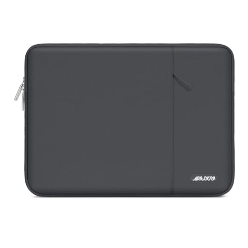 Image of MOSISO Laptop Case 13.3 inch, 13-13.3 inch Laptop Sleeve Compatible with MacBook Air /Pro 13 /Pro 14 M5 M4 M3 M2 M1, HP Dell ASUS Lenovo,Polyester Vertical Computer Sleeve Bag with Pocket, Dawn Gray