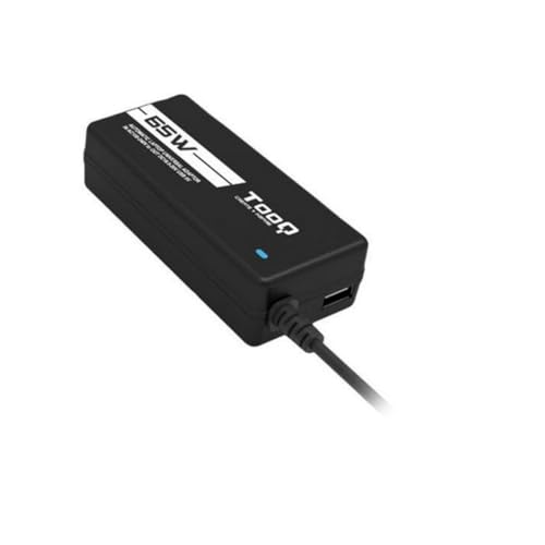 Cargador Universal 65w 1xUSB + 8 Conectores Tooq TQLC-65BS02AT, Color Negro