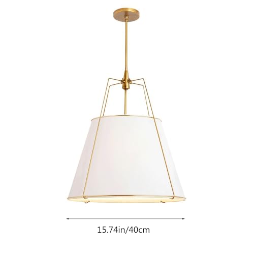 Baicxt B-156 White Fabric Pendant Light Handmade Simple Hanging Lamp E26 Base Diameter 15.7In Chandeliers Living Room Bedroom Study Hallway Elevator Hall Loft B&B Dining Room Lighting Fixture thumb #4