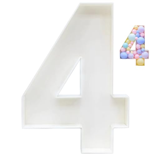 Découpe extra large numéro 4 pour mosaïque de ballons festifs - 2