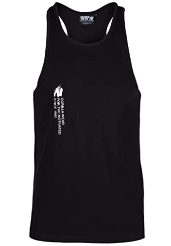 Gorilla Wear - Carrizo Débardeur - Noir - Bodybuilding Sport quotidien Loisirs avec logo imprimé léger et confortable pour un mouvement optimal en coton élasthanne., Noir , M Cover