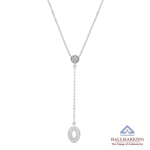 Image of TRUESILVER ACPL 925 Sterling Silver Lariat Necklace for Women | Y-Shape Pendant Necklace with Chain | Fine Silver Jewelry | Gift for Women & Girls
