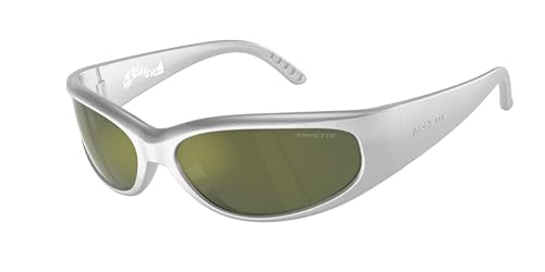 ARNETTE Catfish AN4302 28676R 62MM Metallic Silver/Dark Green Mirror Petrol Sunglasses for Men +Bundle with Accessory Eyewear Kit