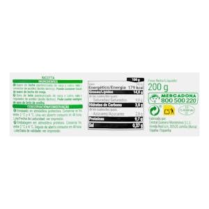 Queso ricotta mezcla Hacendado Tarrina 200 g Pack 2