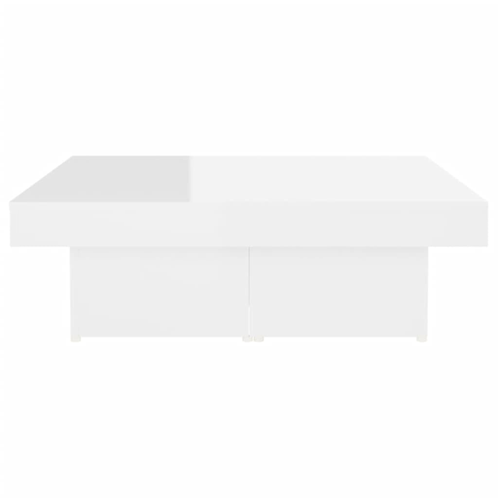 Couchtisch Hochglanz-Weiß 90x90x28 cm Spanplatte