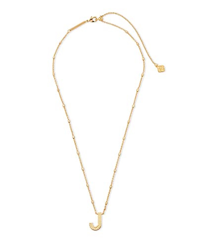 Kendra Scott Letter J Pendant Necklace for Women, Fashion Jewelry, 14k Gold-Plated Brass, Gold Metal, Letter J - Image 3