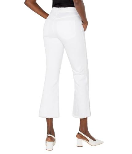 Liverpool Women's Gia Glider Crop Flare with Fray Hem2