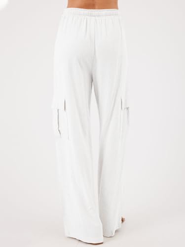 Beautiful Nomad Women's Linen Cargo Pants Casual High Waisted Wide Leg Pant Baggy Trousers with Pockets2