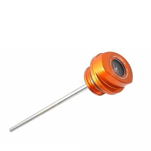 ツーリング用 ミルウォーキー用 エイト用 M8 2017?2024用フライヤー用 バイク用オイルディップスティック 温度計付 マグネット式オイルゲージ(Orange)