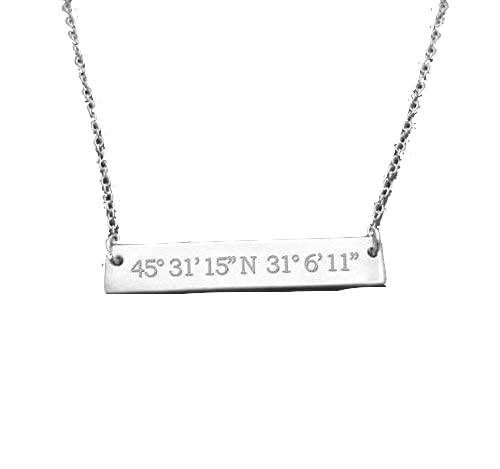 Amazon.com: Coordinate Bar Necklace 