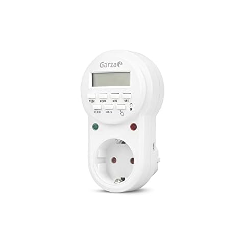 Garza Enchufe Temporizador Digital Programable Protección Infantil Cover