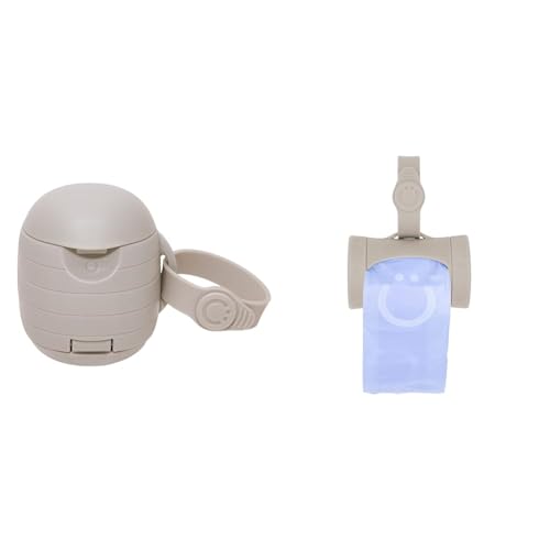 Image of Ubbi 2-Pack On-The-Go Pacifier Holder & Retractable Diaper Bag Dispenser with 24 Scented Bags