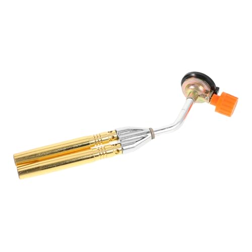 POPETPOP Propane Torch Dual Tube Design Adjustable Flame Nozzle for Soldering Grilling Baking Safe for Outdoor Cooking Camping