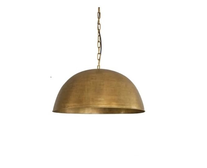 Hammered Brass Dome Pendant Light, Antique Pendant Light Brass Lampshade Ceiling Light Kitchen...