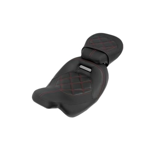 Asiento de cuero con soporte ergonómico doble para Touring y Street Glide