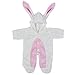 Coniglio bianco all-in-one - 40 cm - Pigiama orsacchiotto PJ pigiama - orso non incluso