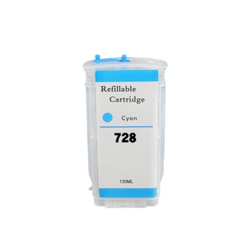 Cartouche 728 Cyan rechargeable compatible DesignJet T730 T830 - Réservoir encre 130ml