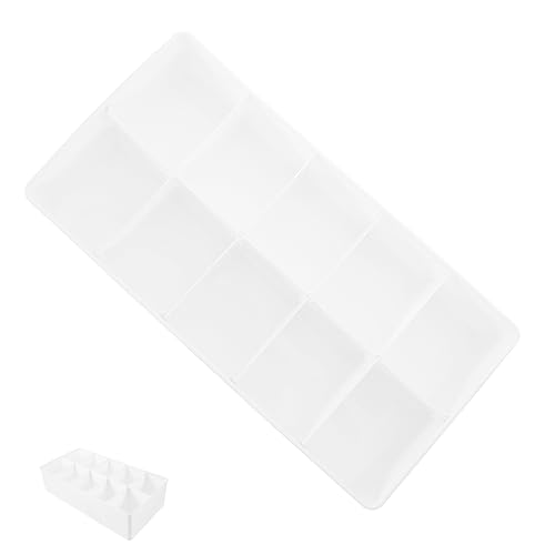 EXCEART Cassetto Del Registratore Di Cassa Caso Multi-griglia Cassetto Portadenaro Vassoio Di Denaro Contante Bianca Ufficio Plastica Pp Scomparto Multiplo Scatola Di Immagazzinaggio