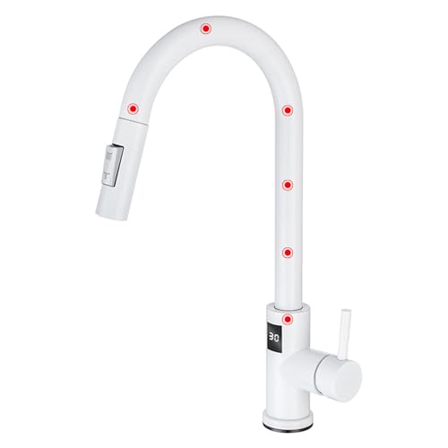 Robinet de cuisine gris HJMMHX mitigeur d'évier à capteur avec douchette extractible