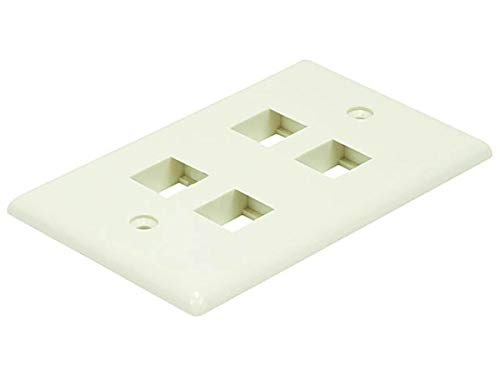 Monoprice 106732 Wall Plate for Keystone 4 Hole, Ivory Deal