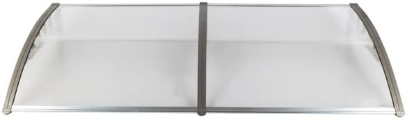 Miniatura 9 de Toldo para puerta y ventana de aplicación doméstica de 200 x 96 pulgadas, soporte plateado y gris