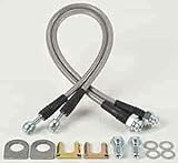 JEGS DOT Brake Hose Kit | Fits GM Metric (D154) Calipers | Made In USA | 10mm Banjo to 3/8'-24...