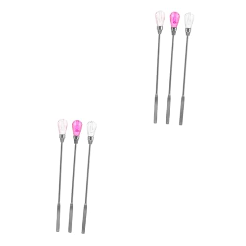 MAGICLULU 2 Juegos Cuchara para Mezclar Laca Cuchara para Remover Cera De Lacre Espátula Química Tapa Herramienta Agitadora De Cera Derretida Reutilizable 3 Piezas * 2