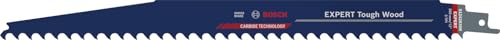 Bosch Professional 1x Lame de scie sabre Expert `Tough Wood` S 1242 KHM (pour Bois traité sous pression, Bois de chantier, Longueur 300 mm, Accessoires Scie...