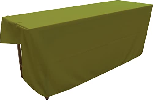 のれん工房 防炎 テーブルクロス 無地 イベント 展示会 説明会 140cm×230cm テーブルカバー 業務用 全14色 モスグリーン 94655