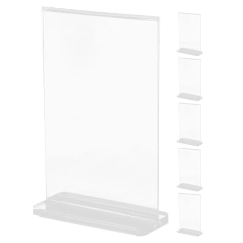 Porte-affiches T-type A6 en acrylique transparent de qualité supérieure pour réception