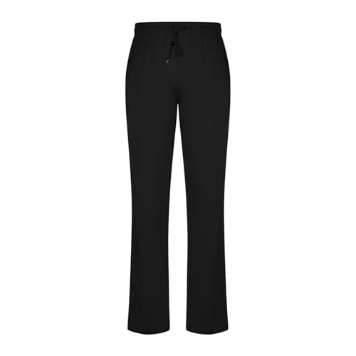 Men's Sweatpants with Drawstring Elastic Waist Pockets, Solid or Striped Casual Straight Leg Baggy Fit3