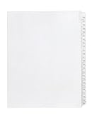 Avery Legal Dividers, Allstate Collated Sets, Letter Size, Side Tab, 126-150 Tab Set (01706)
