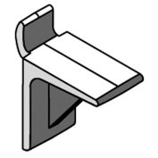 Vachette CIA40150 Klampe Aluminium Gold T39 für Unterputz-Zahnstange Box 100-580287