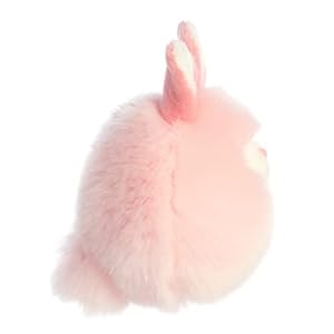 Aurora vibrant spring bunny puff stuffed animal decorative charm endless fun pink 5 inches  urban country home decor